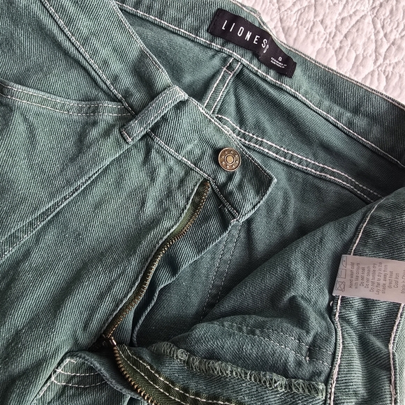 Lioness Princess Poly Miami Vice Wide Leg Cargo Style Pants Green - Picture 11 of 16